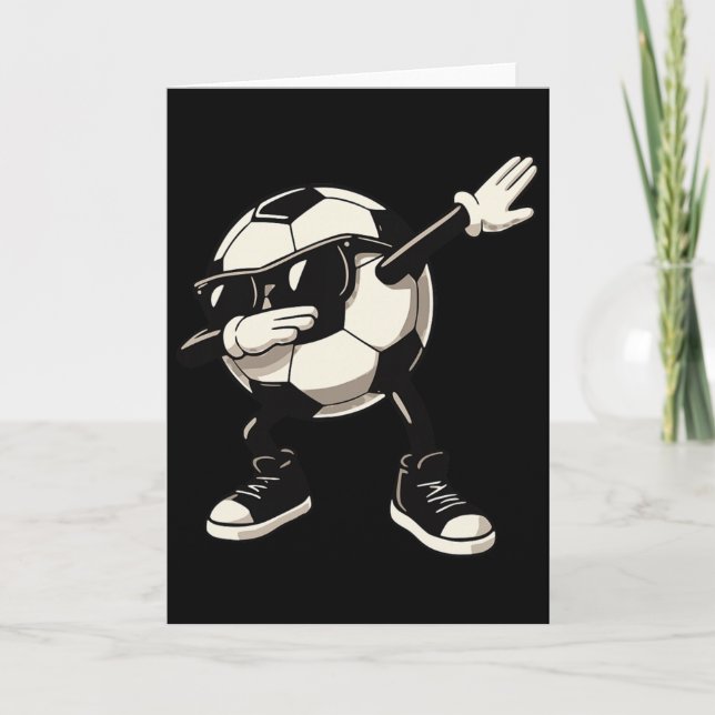 Carte Sphère de football dans une danse de dabbing Cool  (Devant)