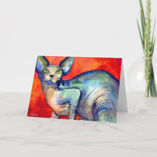 Carte Sphinx sphynx cat #6 peinture