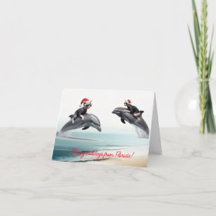 Carte Sphynx et Dauphin de Noël