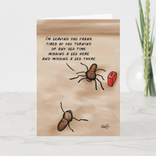 Carte Spider Cartoon - Je vous laisse Frank !