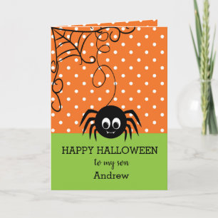 Carte Spider Halloween Son