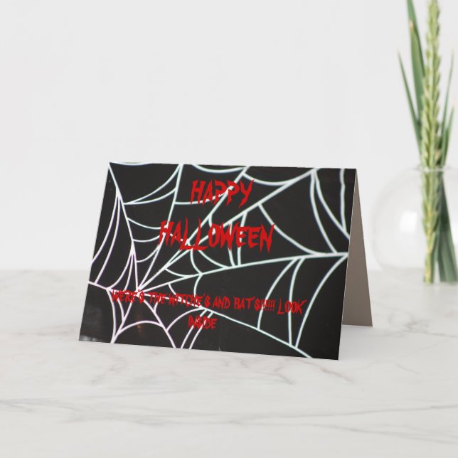 Carte SPIDER WEB< WITTER AND BAT Card (Devant)