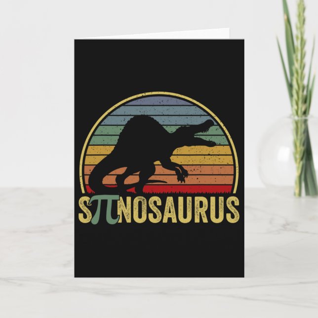 Carte Spinosaurus - Journee Pi du Dinosaure Blague de Ma (Devant)