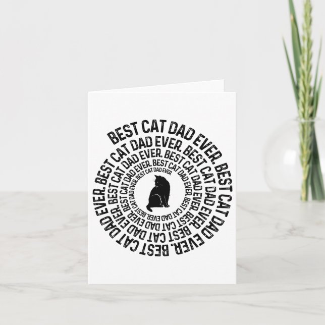 Carte Spiral Cat Daddy - Meilleur Papa de Chat Papa Ever (Devant)