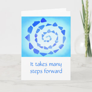 Carte Spirale Bleue Obtenez De Bons Encouragements