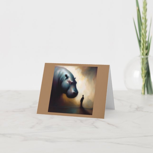 Carte Spirit Animal Hippopotamus 2 (Devant)