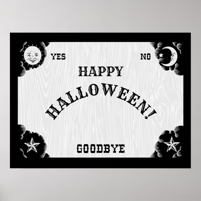 Carte Spirit Board Happy Halloween Poster (Devant)