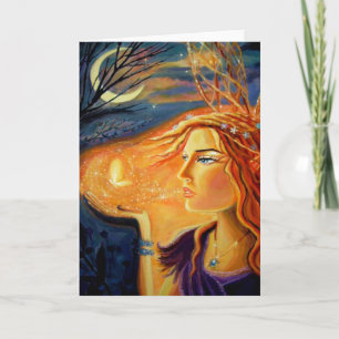 Carte Spirit Of The Forest - Fairy Art Greeting Card