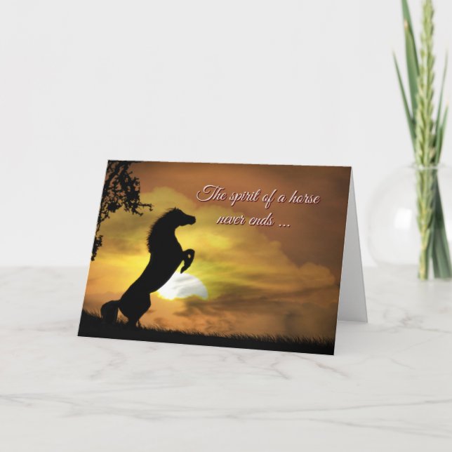 Carte Spirit of the Horse Sympathy Memorial Spiritual (Devant)