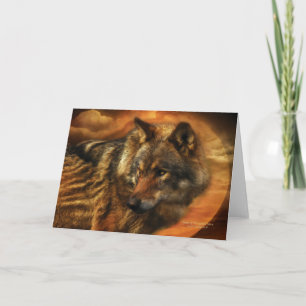 Carte Spirit Of The Moon Wolf ArtCard