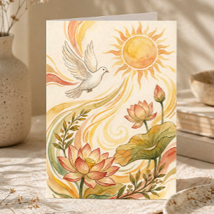 Carte Spiritual Sunlight Art   Dove & Lotus Guérison