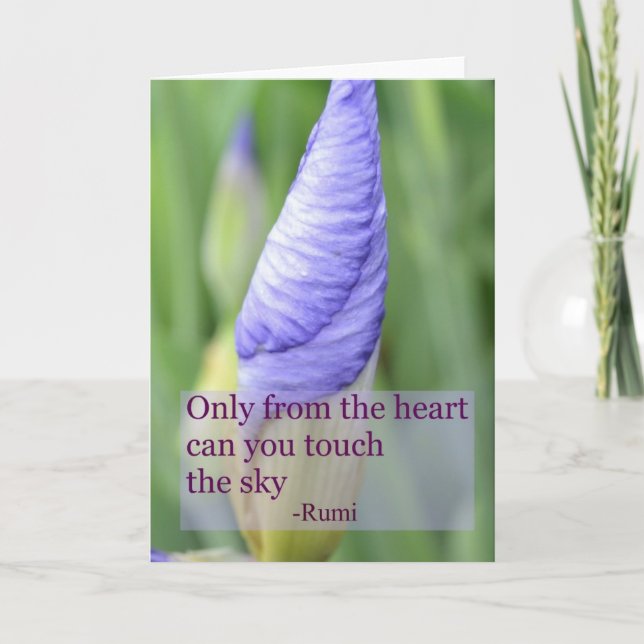 Carte Spirituelle Iris Inspirationnelle Rumi (Devant)