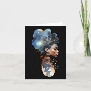 Carte Spirituelle Melanin Queen Afro American Space Warr