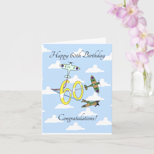 Carte Spitfires 60e anniversaire (Sky) (Orchidée)