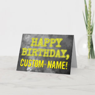 Carte Spooky Glowing Aura Look "HAPPY BIRTHDAY" + nom