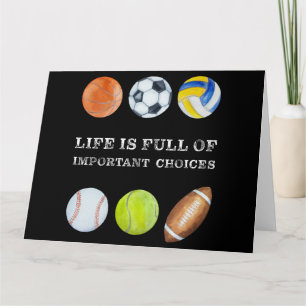 Carte Sport amusant Vie d'Humour plein de choix importan