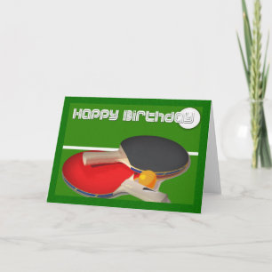 Carte Sport d'anniversaire Ping Pong Tennis de table