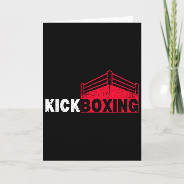 Carte Sport de ring de combat de kickboxing (Devant)