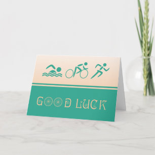 Carte Sport de triathlon de bonne chance