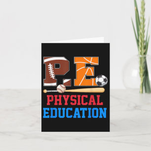 Carte Sport Pe Enseignant Retour À L'École Éducation Phy