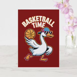 Carte Sportive Basket-Ball Temps Oie Rigolote