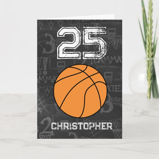 Carte Sports 25e anniversaire de basket-ball (Devant)