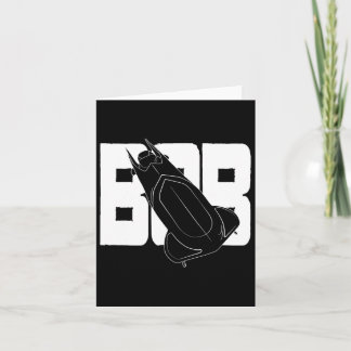Carte Sports d'hiver Sledding Luging Bobscurci Bob
