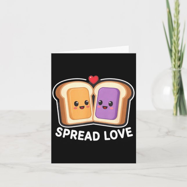 Carte Spread Love Peanut Butter And Jelly Valentine Desi (Devant)