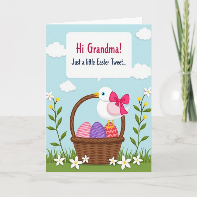 Carte Spring Avian Basket Egg Card (Devant)