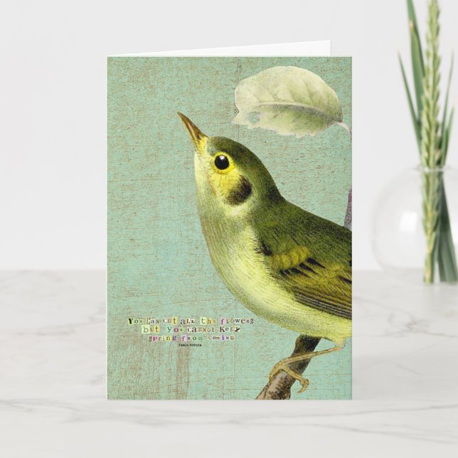 Carte Spring Bird, Anniversaire (Devant)