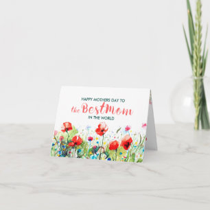 Carte Spring Flowers Joyeux anniversaire Meilleur Maman