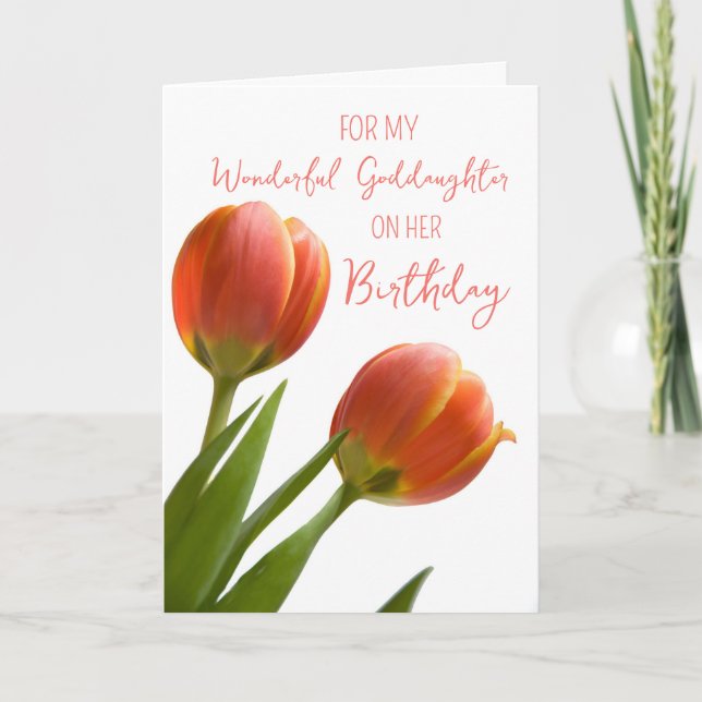 Carte Spring Tulips Godgirl Anniversaire (Devant)