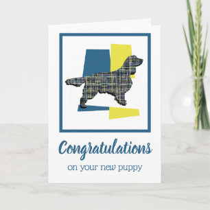 Carte SpringerSpaniel Chien Chiot Félicitations Salutati