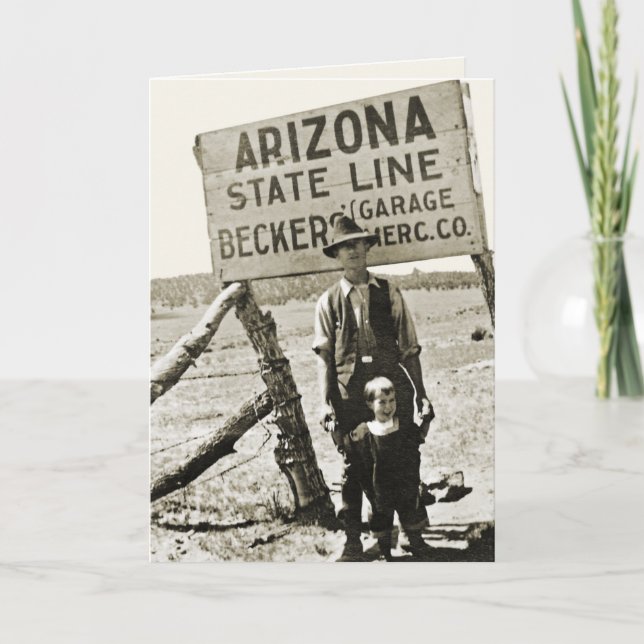 Carte Springerville Arizona State Line Photo Becker (Devant)