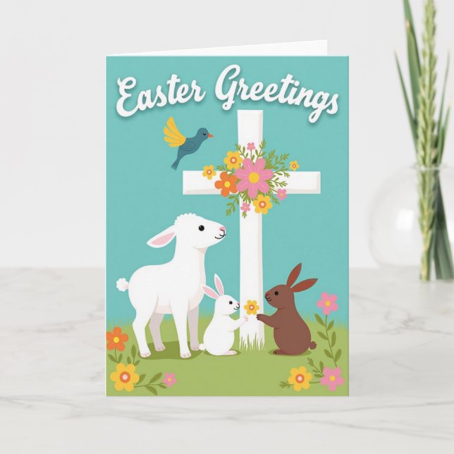 Carte Springtime Joy Animal Friends Card (Devant)