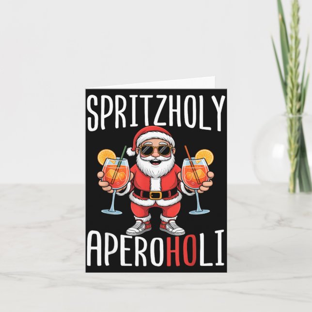 Carte Spritzholy Aperoholi - Santa Aperitif Funny Spritz (Devant)