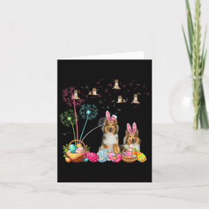 Carte Squad Easter Couple Bunny Shelts Dandelions Chasse