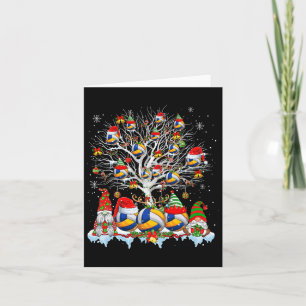 Carte Squad Père Noël Reindeer Volleyball Sur Xmas Tree