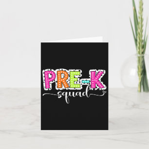 Carte Squad pré-k Retour À L'École Points Dalmatiens