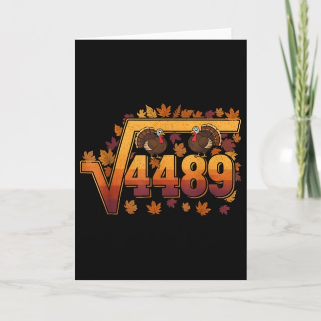 Carte Square Root 4489 Funny Thanksgiving Meme 67 Math T (Devant)