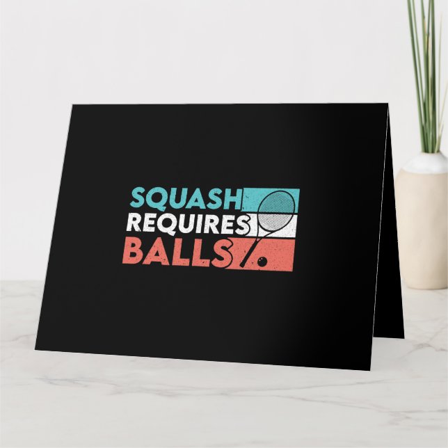 Carte Squash Requiert Balls Racquetball Joueur de squash (Devant)