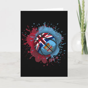 Carte Squelette avec le drapeau des Fidji 