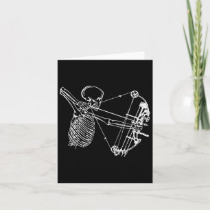 Carte Squelette cool Avec Crâne Bow Tir à l'arc Cadeau d