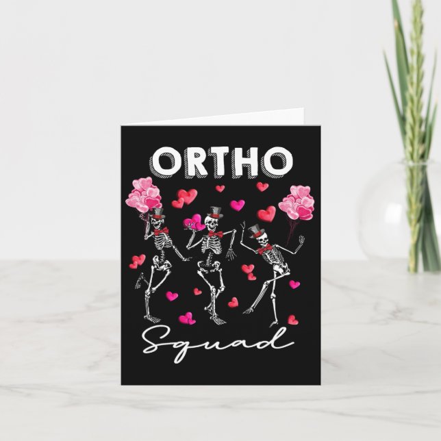 Carte Squelette dansant Ortho Squad Orthopédie Saint-Val (Devant)