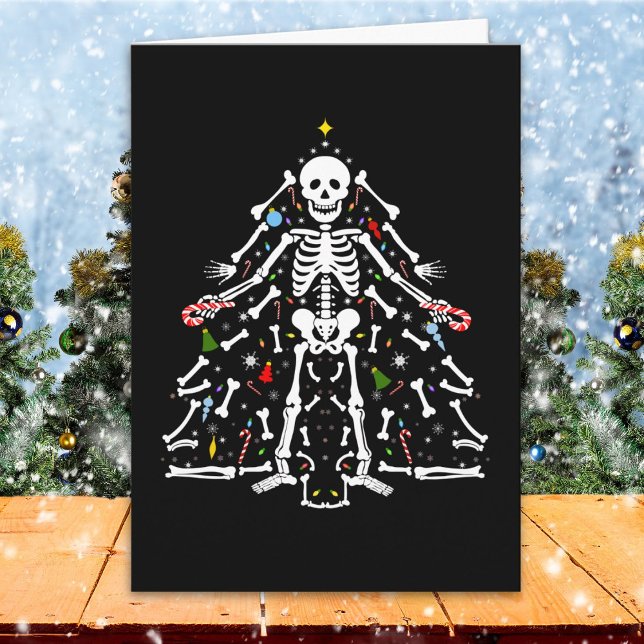 Carte Squelette d'arbre de Noël joyeux (Créateur téléchargé)