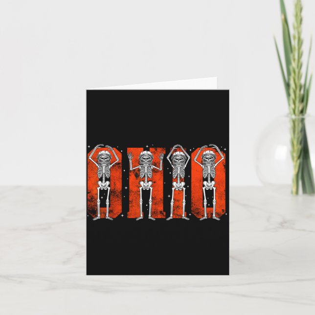 Carte Squelette d'astronaute drôle dans Retour sur la Lu (Devant)
