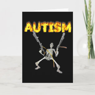 Carte Squelette d'autisme drôle drôlement spécifique au