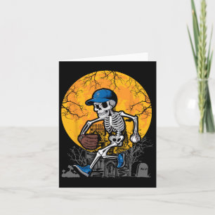 Carte Squelette de baseball Halloween Hommes garçons de