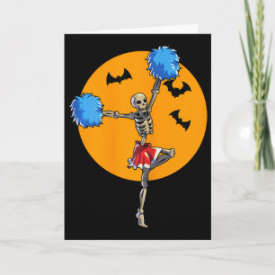 Carte Squelette de cheerleading Halloween Squelette de c
