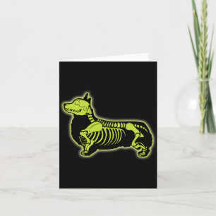 Carte Squelette de Corgi Halloween Hommes Femmes Amateur